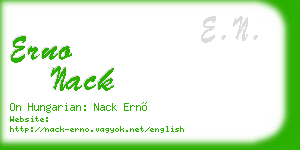 erno nack business card